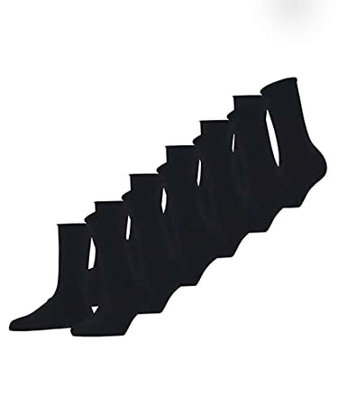 FALKE Damen Socken Happy Multipack W So Baumwolle einfarbig 6 Paar, Schwarz Black 3000, 35-38 im Sale